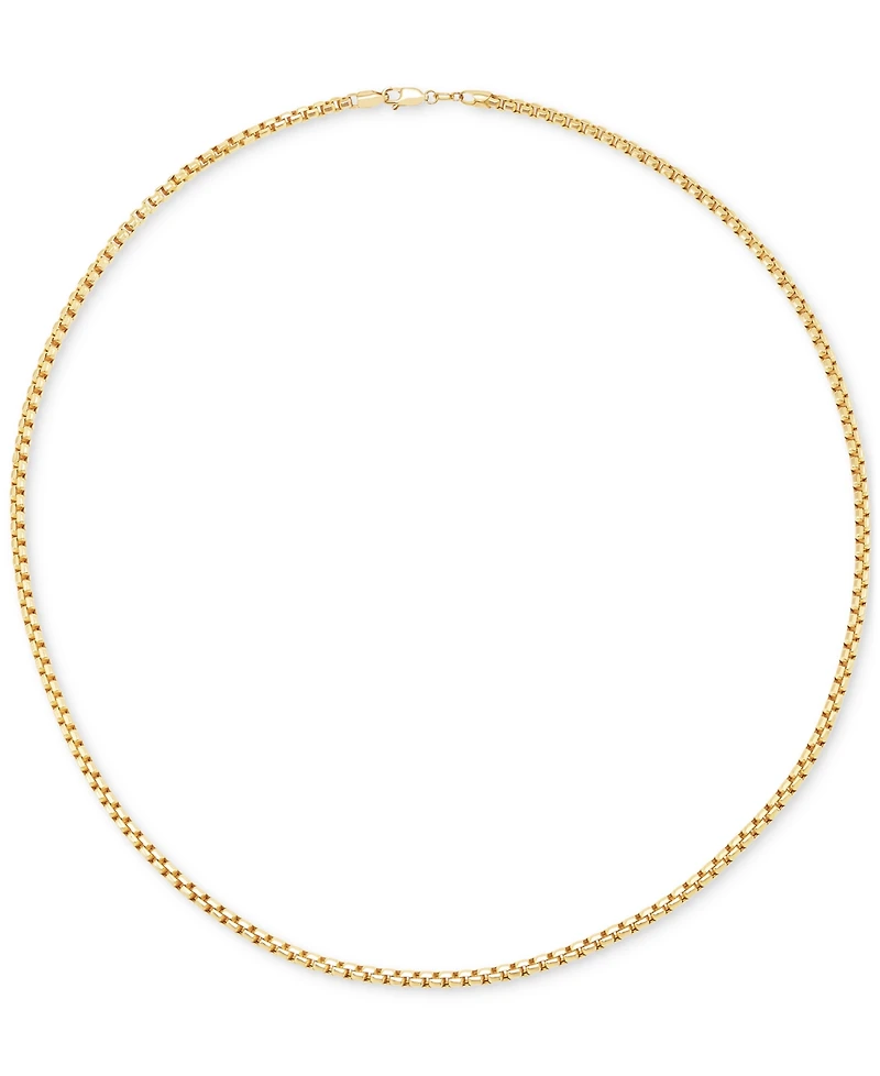 Round Box Chain 22" Strand Necklace (3-3/4mm) in 10k Gold