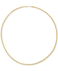 Round Box Chain 22" Strand Necklace (3-3/4mm) in 10k Gold