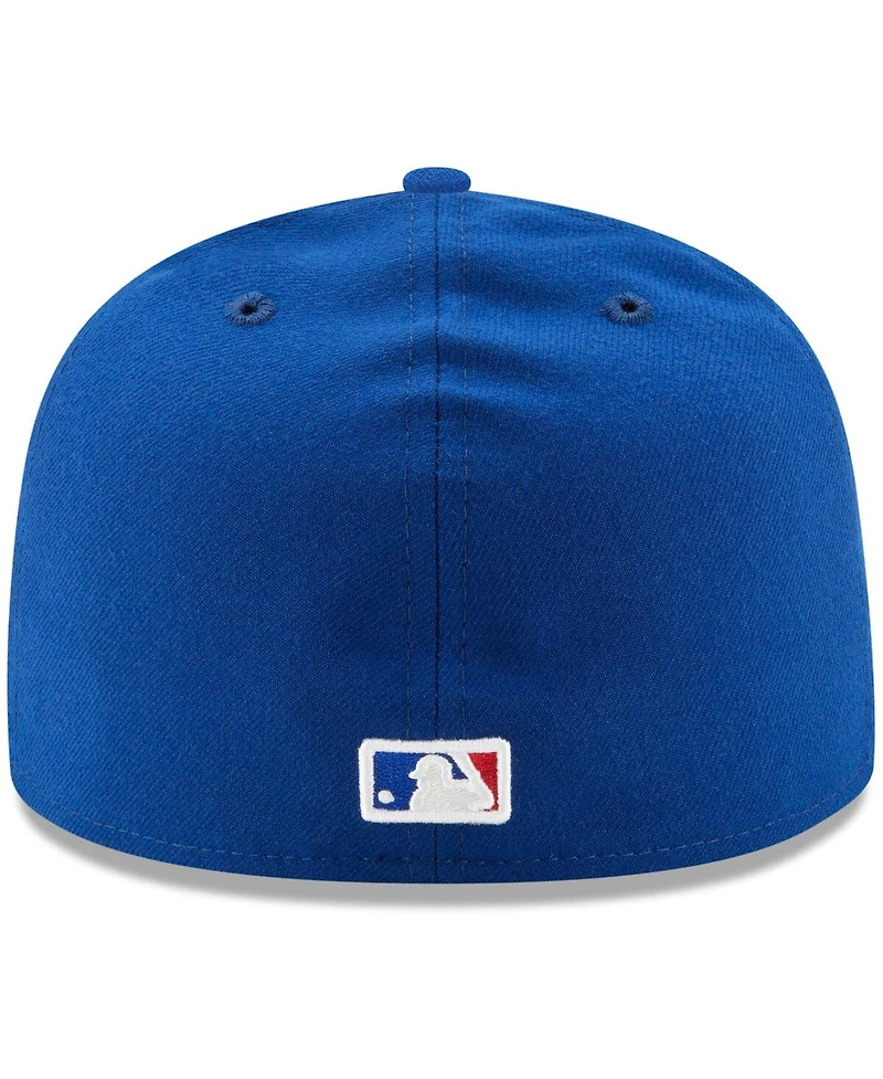 Men's New Era White, Royal Atlanta Braves Cooperstown Collection 59FIFTY Fitted Hat