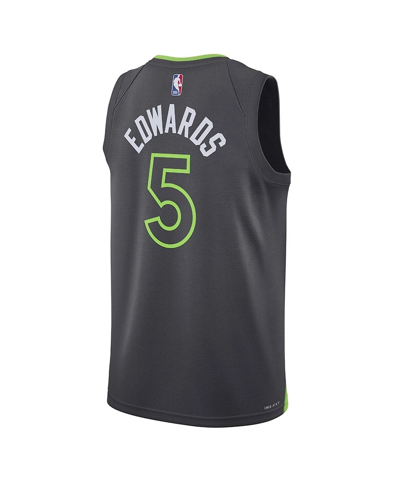 Men's and Women's Jordan Anthony Edwards Charcoal Minnesota Timberwolves Swingman Jersey - Statement Edition