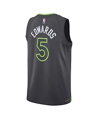 Men's and Women's Jordan Anthony Edwards Charcoal Minnesota Timberwolves Swingman Jersey - Statement Edition