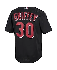Men's Mitchell & Ness Ken Griffey Jr. Cincinnati Reds Cooperstown Collection Mesh Batting Practice Button-Up Jersey