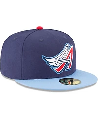 Men's New Era Navy California Angels Cooperstown Collection Wool 59FIFTY Fitted Hat