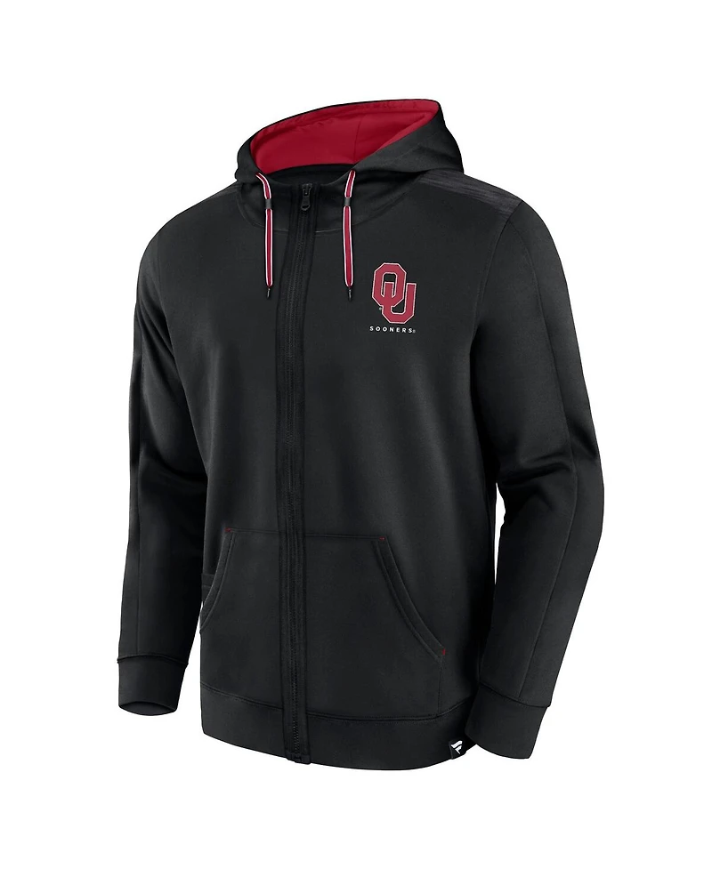 Men's Fanatics Black Oklahoma Sooners Power Index Full-Zip Hoodie