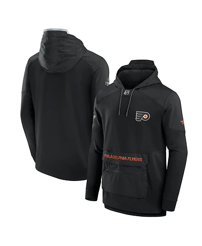 Men's Fanatics Black Philadelphia Flyers 2024 Nhl Stadium Series Authentic Pro Fleece Pullover Hoodie