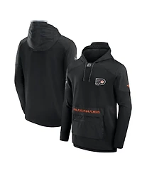 Men's Fanatics Black Philadelphia Flyers 2024 Nhl Stadium Series Authentic Pro Fleece Pullover Hoodie