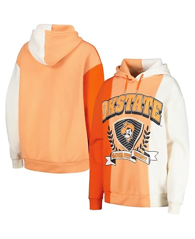 Women's Gameday Couture Orange Oklahoma State Cowboys Hall of Fame Colorblock Pullover Hoodie