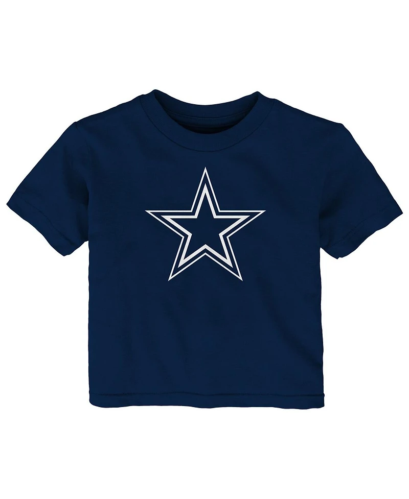 Baby Boys and Girls Navy Dallas Cowboys Primary Logo T-shirt