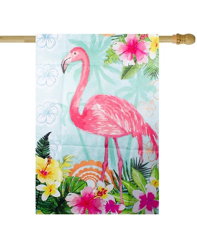 Northlight Tropical Flamingo Spring Outdoor House Flag 28" x 40"