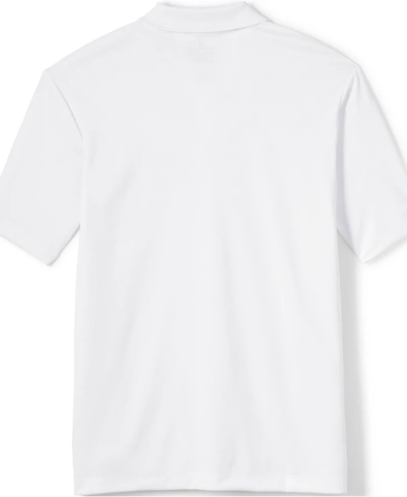 Lands' End Men's School Uniform Short Sleeve Solid Active Polo Shirts