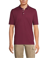 Lands' End Men's Short Sleeve Solid Active Polo Shirt