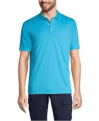 Lands' End Men's Short Sleeve Solid Active Polo Shirt