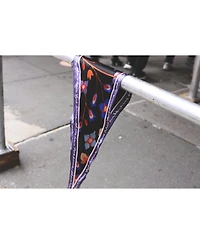 Jessie Zhao New York Silk Diamond Scarf Of Purple Garden