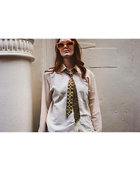 Jessie Zhao New York Silk Skinny Scarf Of Polka Dot Bloom