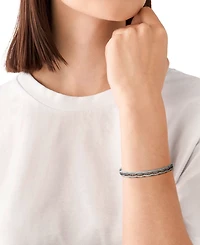 Le Vian Chocolate Diamond & Nude Scalloped Bangle Bracelet (1-7/8 ct. t.w.) 14k White Gold (Also Available Rose and Yellow Gold)