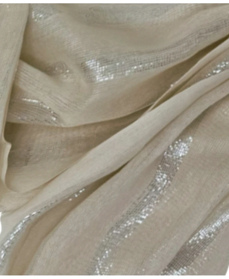 Cole Haan Metallic Stripe Oblong Scarf