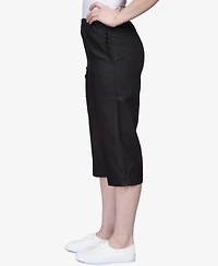 Alfred Dunner Classics Pull-On Cropped Denim Pants