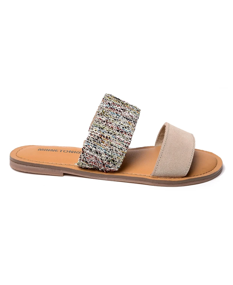 Minnetonka Women's Franky 2-Strap Slide Sandals