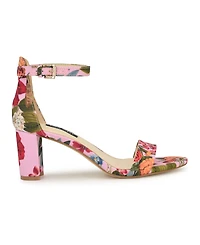 Nine West Women's Pruce Round Toe Block Heel Dress Sandals