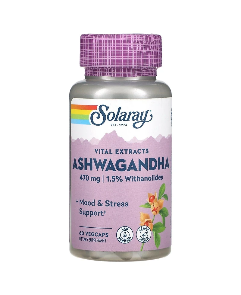 Solaray Ashwagandha 470 mg - 60 VegCaps