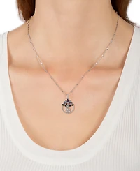 Disney Wonder Fine Jewelry Multi Gemstone (1/5 ct. t.w.) & Diamond (1/20 ct. t.w.) Up House 18" Pendant Necklace in Sterling Silver