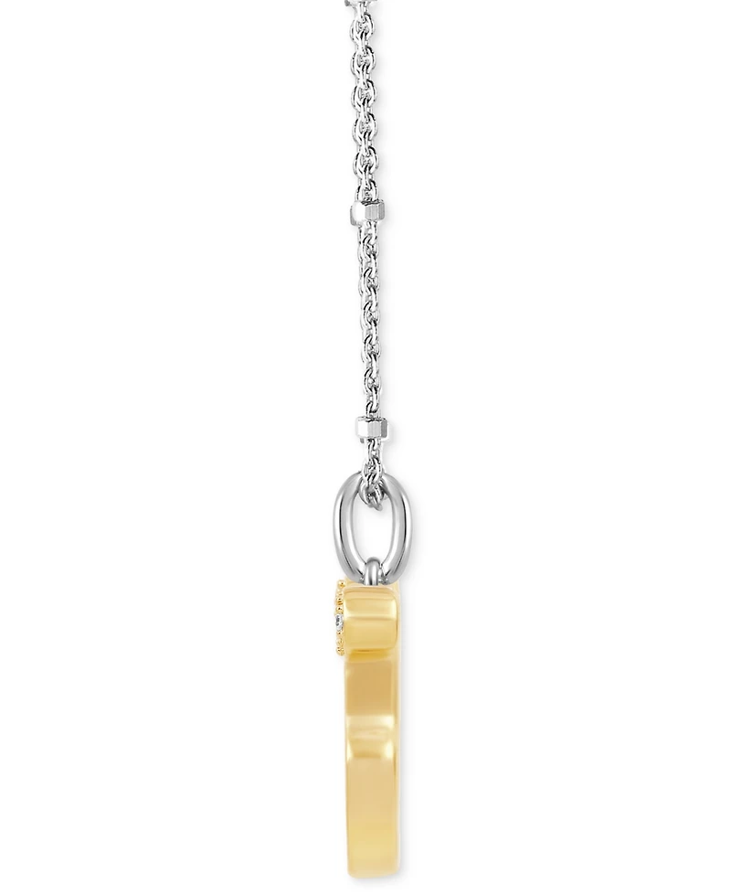 Disney Wonder Fine Jewelry Citrine (1/2 ct. t.w.), Garnet (1/5 ct. t.w.) & Diamond (1/20 ct. t.w.) Winnie the Pooh 18" Pendant Necklace in Sterling Si