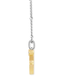 Disney Wonder Fine Jewelry Citrine (1/2 ct. t.w.), Garnet (1/5 ct. t.w.) & Diamond (1/20 ct. t.w.) Winnie the Pooh 18" Pendant Necklace in Sterling Si