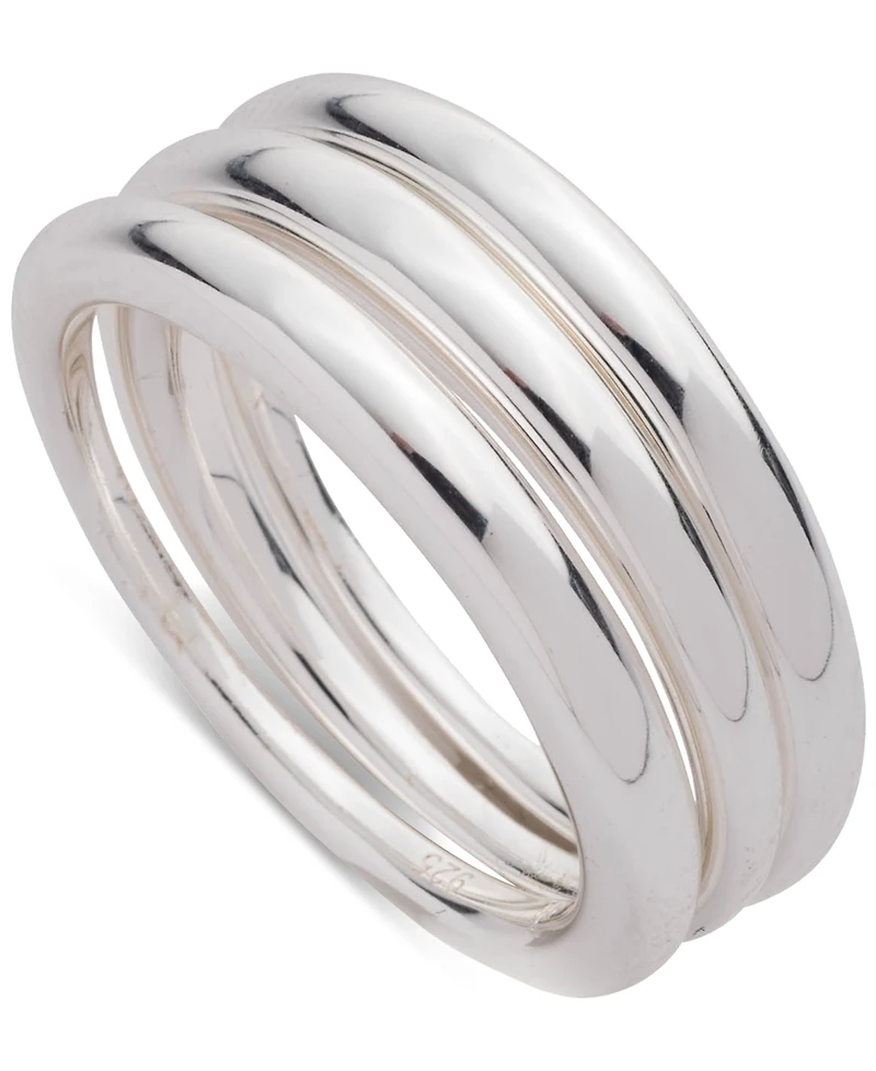 Lauren Ralph Lauren Sterling Silver 3-Pc. Set Stack Rings