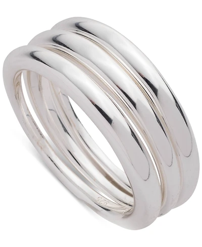 Lauren Ralph Lauren Sterling Silver 3-Pc. Set Stack Rings