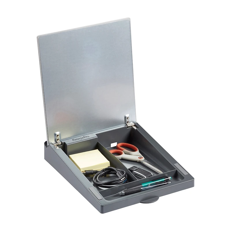 Dry-Erase Glass Board Memo Station, Desk Organizer