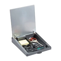 Dry-Erase Glass Board Memo Station, Desk Organizer