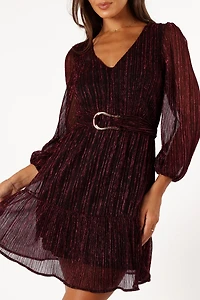 Glimmer Long Sleeve Mini Dress