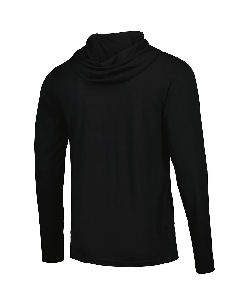 Men's and Women's Sportiqe Black Dallas Mavericks Rowan Tri-Blend Long Sleeve Hoodie T-shirt