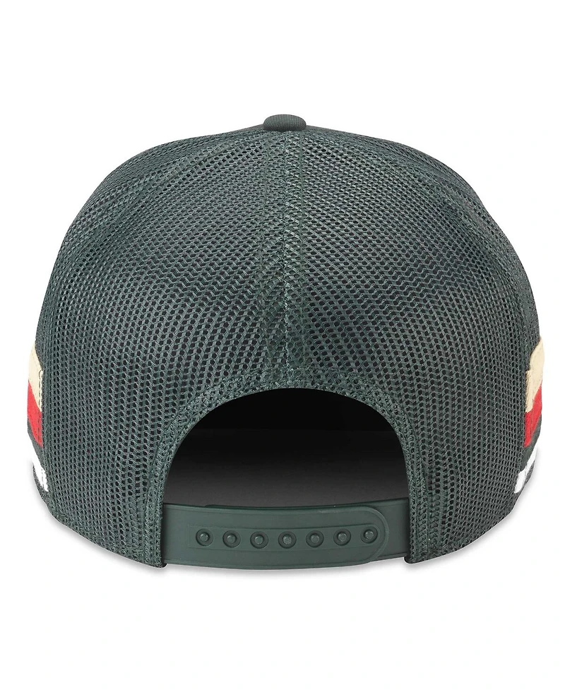 Men's American Needle Green Minnesota Wild HotFoot Stripes Trucker Adjustable Hat