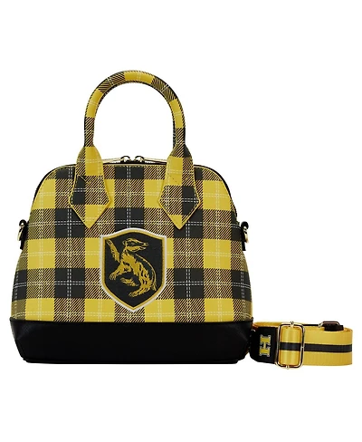 Men's and Women's Loungefly Harry Potter Hufflepuff Varsity Plaid Crossbody Bag