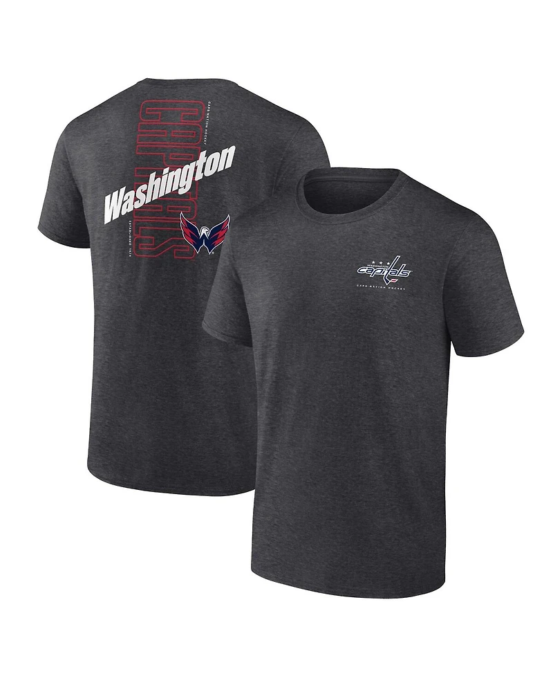 Men's Fanatics Heather Charcoal Washington Capitals Backbone T-shirt