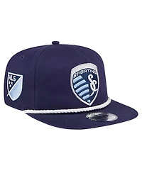 Men's New Era Navy Sporting Kansas City The Golfer Kickoff Collection Adjustable Hat