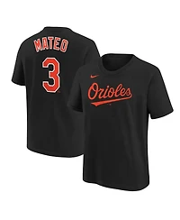 Big Boys Nike Jorge Mateo Black Baltimore Orioles Player Name and Number T-shirt