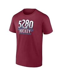 Men's Fanatics Burgundy Colorado Avalanche Local T-shirt