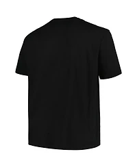 Men's Profile Black Boston Bruins Big and Tall Arch Over Logo T-shirt
