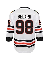 Big Boys Connor Bedard White Chicago Blackhawks Away Replica Jersey Player