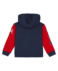 Baby Boys and Girls Fanatics Branded Navy Atlanta Braves Post Card Full-Zip Hoodie Jacket