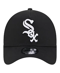 Men's New Era Black Chicago White Sox Team Color A-Frame 9FORTY Adjustable Hat