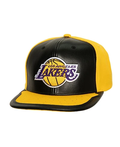 Men's Mitchell & Ness Black, Gold Los Angeles Lakers Day One Snapback Hat