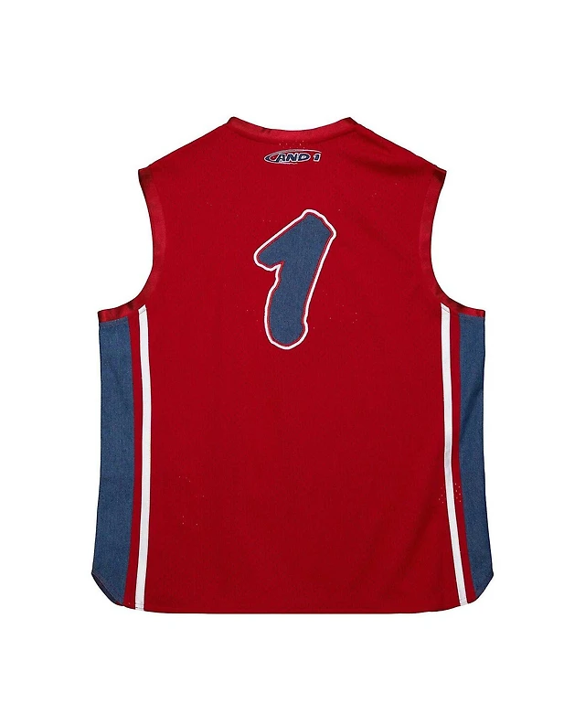 Men's Mitchell Ness Red And Mixtape Jersey
