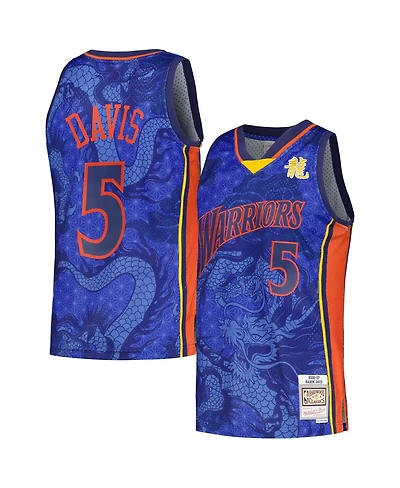 Men's Mitchell & Ness Baron Davis Royal Golden State Warriors 2006/07 Hardwood Classics Asian Heritage 6.0 Swingman Throwback Player Jersey
