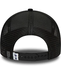 Men's New Era Black Tottenham Hotspur E-Frame Adjustable Trucker Hat