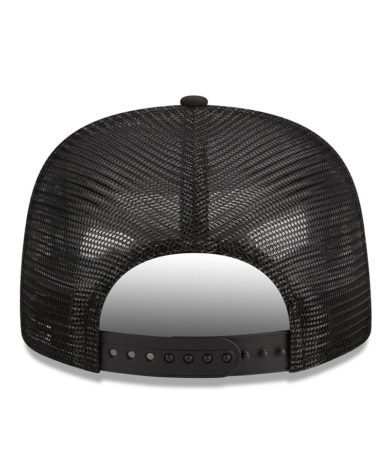 Men's New Era Black Washington Nationals Street Team A-Frame Trucker 9FIFTY Snapback Hat