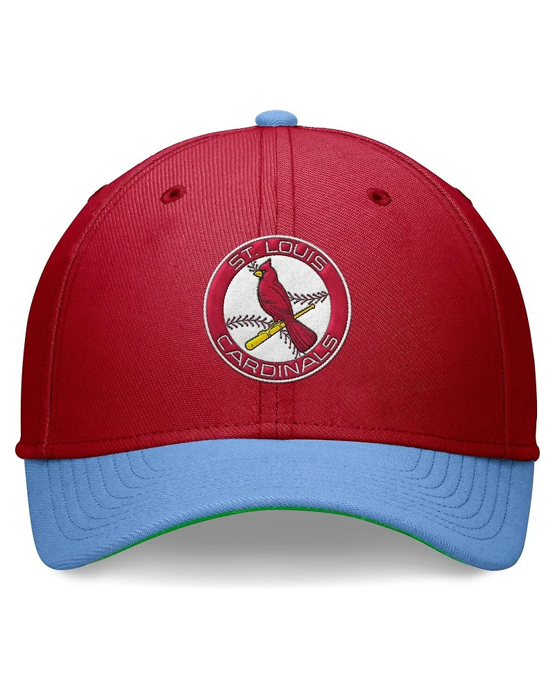 Men's Nike Red, Light Blue St. Louis Cardinals Cooperstown Collection Rewind Swooshflex Performance Hat