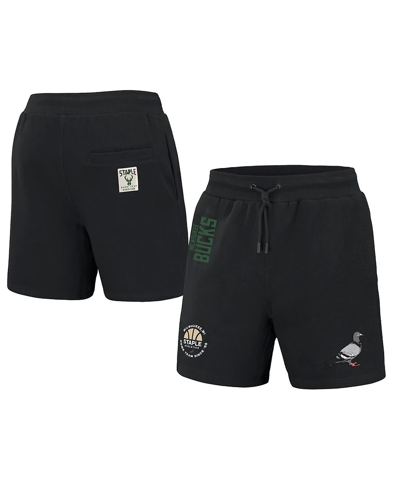 Men's Nba x Staple Black Milwaukee Bucks Home Team Shorts